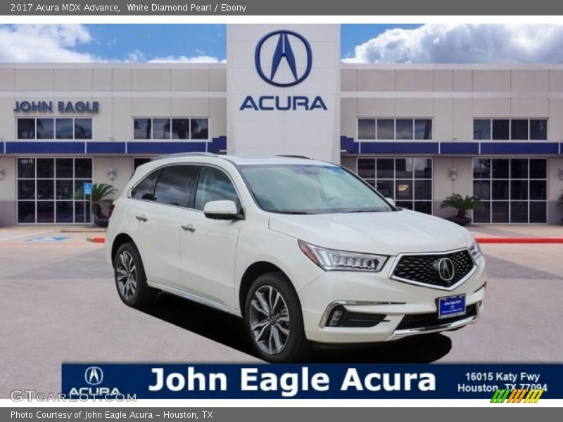 White Diamond Pearl / Ebony 2017 Acura MDX Advance