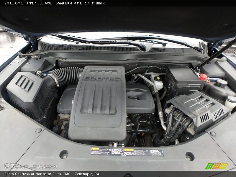 Steel Blue Metallic / Jet Black 2011 GMC Terrain SLE AWD