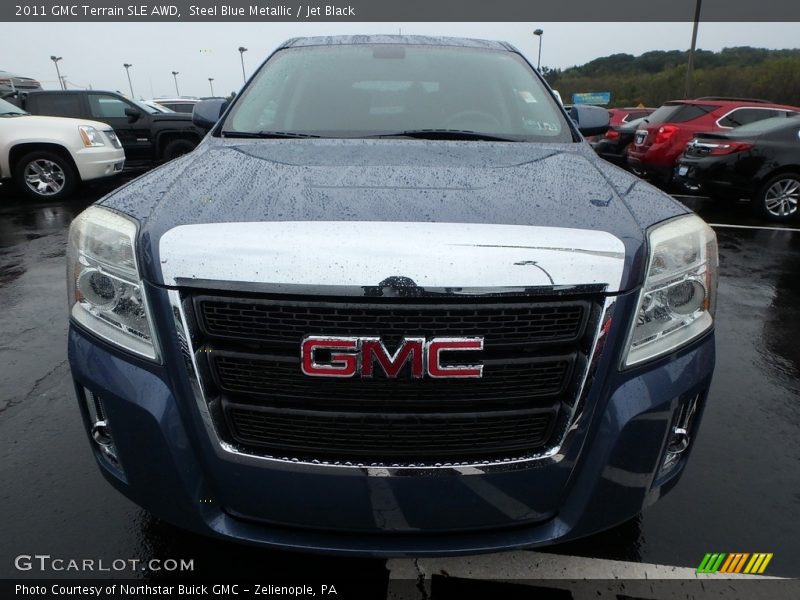 Steel Blue Metallic / Jet Black 2011 GMC Terrain SLE AWD