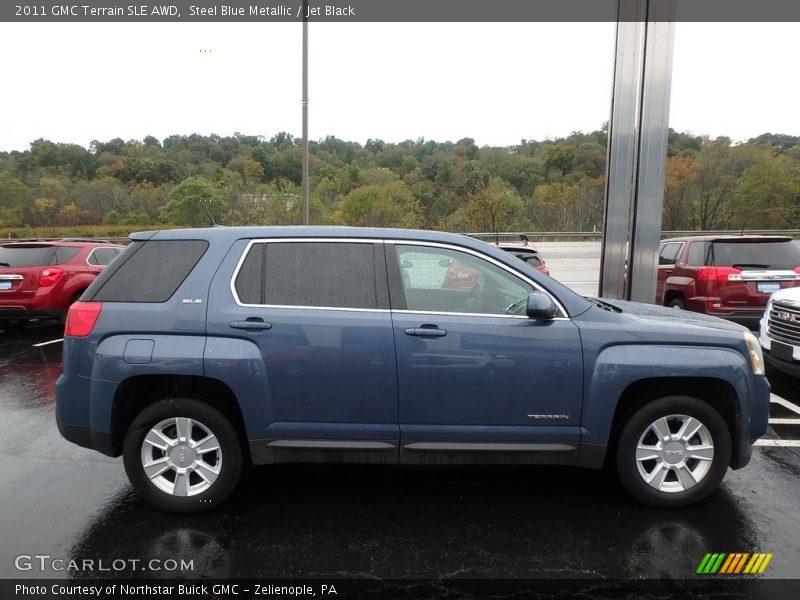 Steel Blue Metallic / Jet Black 2011 GMC Terrain SLE AWD