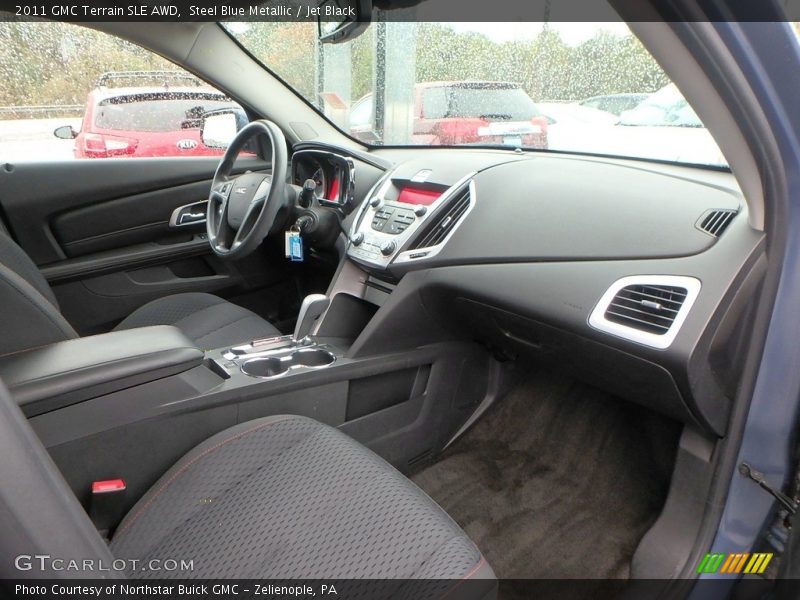 Steel Blue Metallic / Jet Black 2011 GMC Terrain SLE AWD
