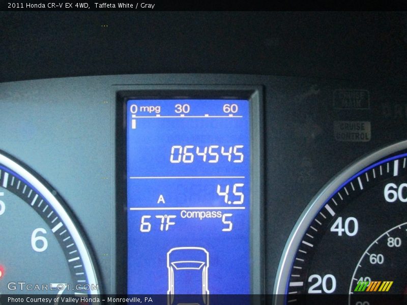 Taffeta White / Gray 2011 Honda CR-V EX 4WD