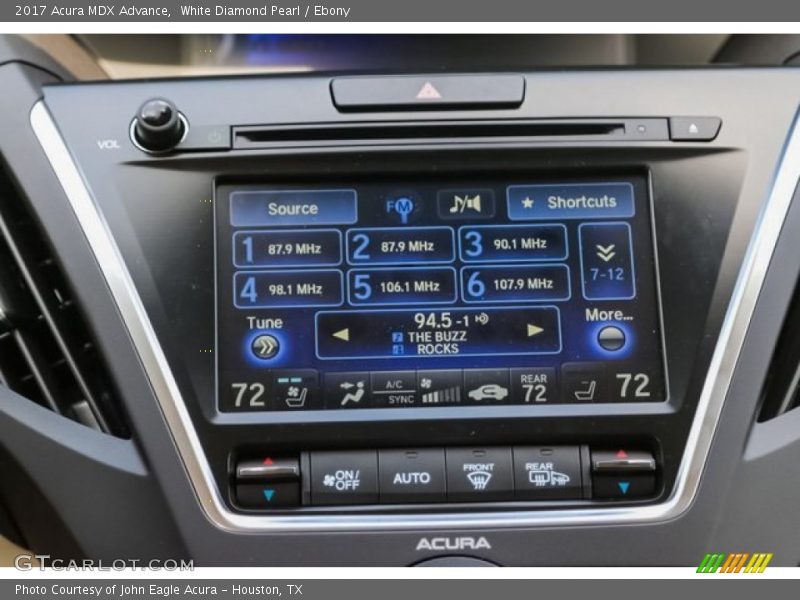 White Diamond Pearl / Ebony 2017 Acura MDX Advance