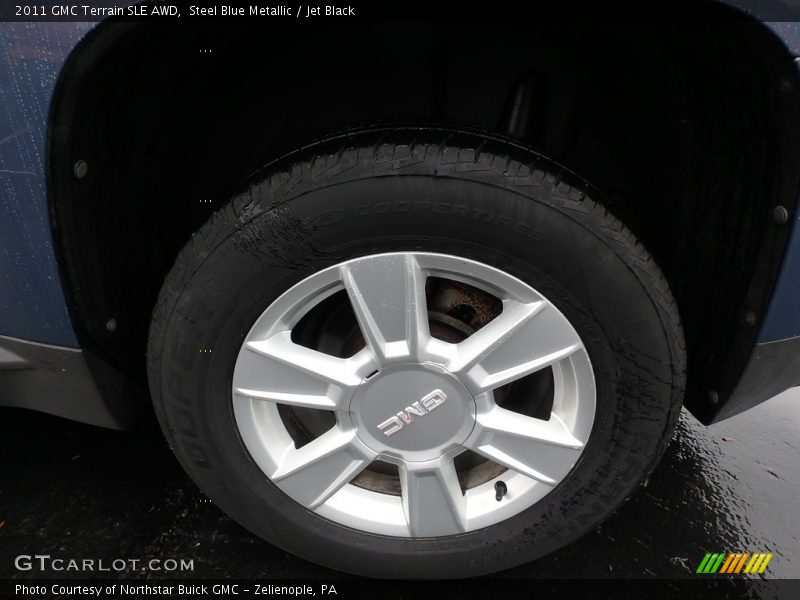Steel Blue Metallic / Jet Black 2011 GMC Terrain SLE AWD