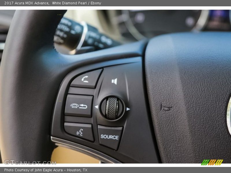 White Diamond Pearl / Ebony 2017 Acura MDX Advance