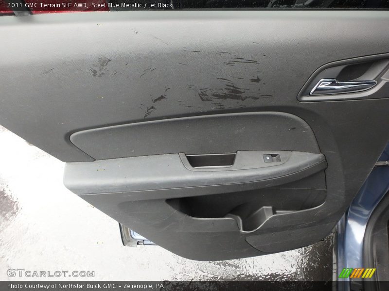 Steel Blue Metallic / Jet Black 2011 GMC Terrain SLE AWD