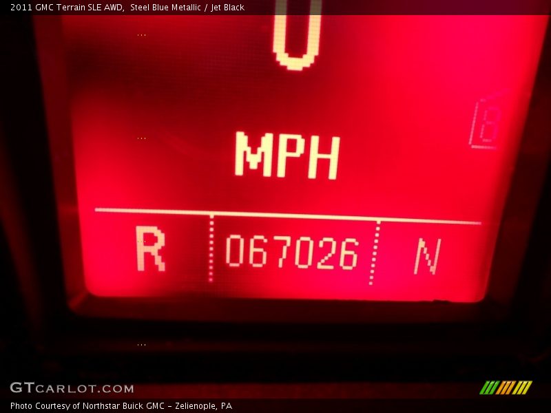 Steel Blue Metallic / Jet Black 2011 GMC Terrain SLE AWD