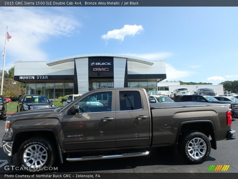Bronze Alloy Metallic / Jet Black 2015 GMC Sierra 1500 SLE Double Cab 4x4