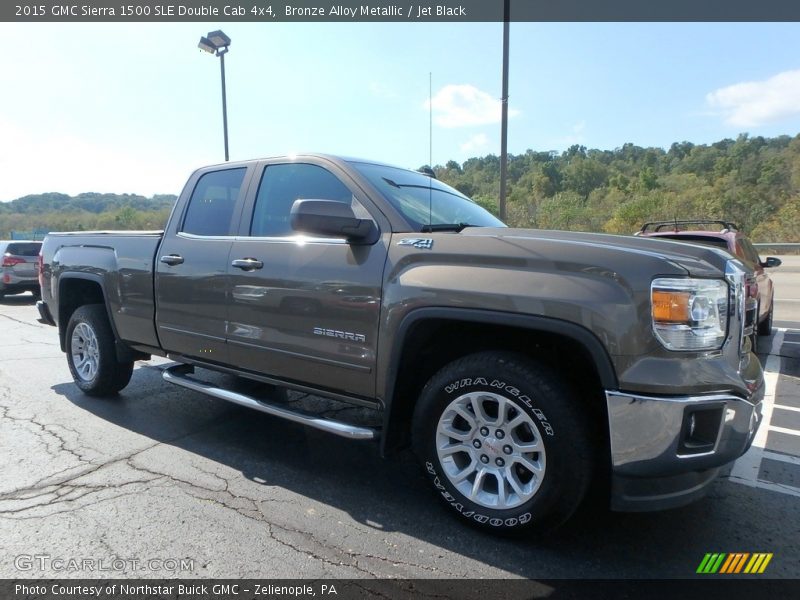 Bronze Alloy Metallic / Jet Black 2015 GMC Sierra 1500 SLE Double Cab 4x4