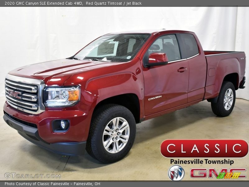 Red Quartz Tintcoat / Jet Black 2020 GMC Canyon SLE Extended Cab 4WD