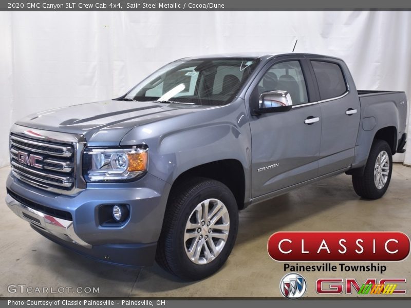 Satin Steel Metallic / Cocoa/Dune 2020 GMC Canyon SLT Crew Cab 4x4