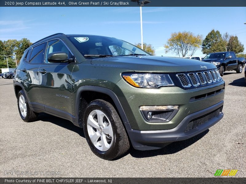 Olive Green Pearl / Ski Gray/Black 2020 Jeep Compass Latitude 4x4