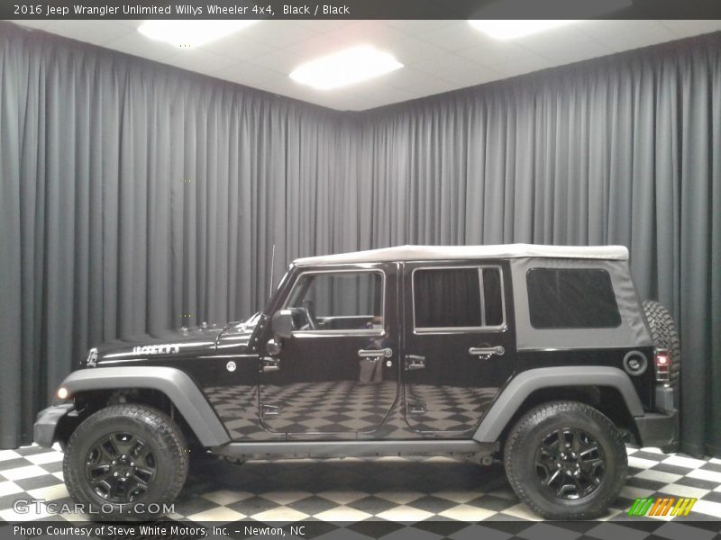 Black / Black 2016 Jeep Wrangler Unlimited Willys Wheeler 4x4