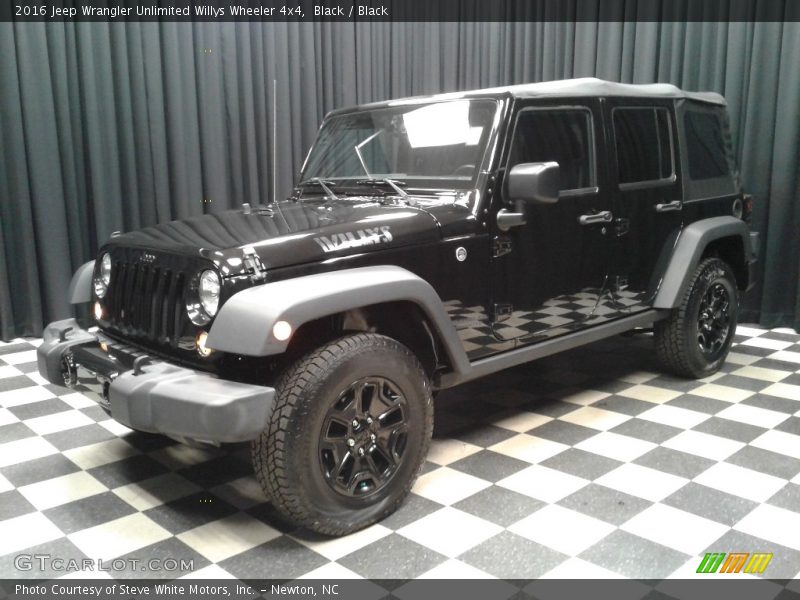 Black / Black 2016 Jeep Wrangler Unlimited Willys Wheeler 4x4