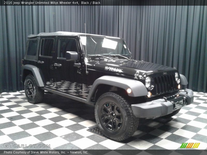 Black / Black 2016 Jeep Wrangler Unlimited Willys Wheeler 4x4