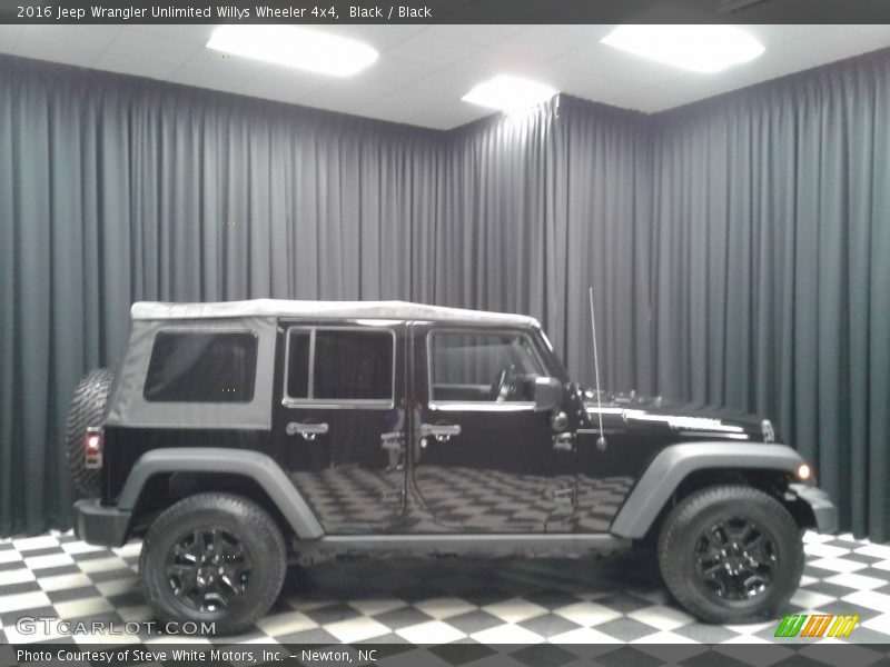 Black / Black 2016 Jeep Wrangler Unlimited Willys Wheeler 4x4