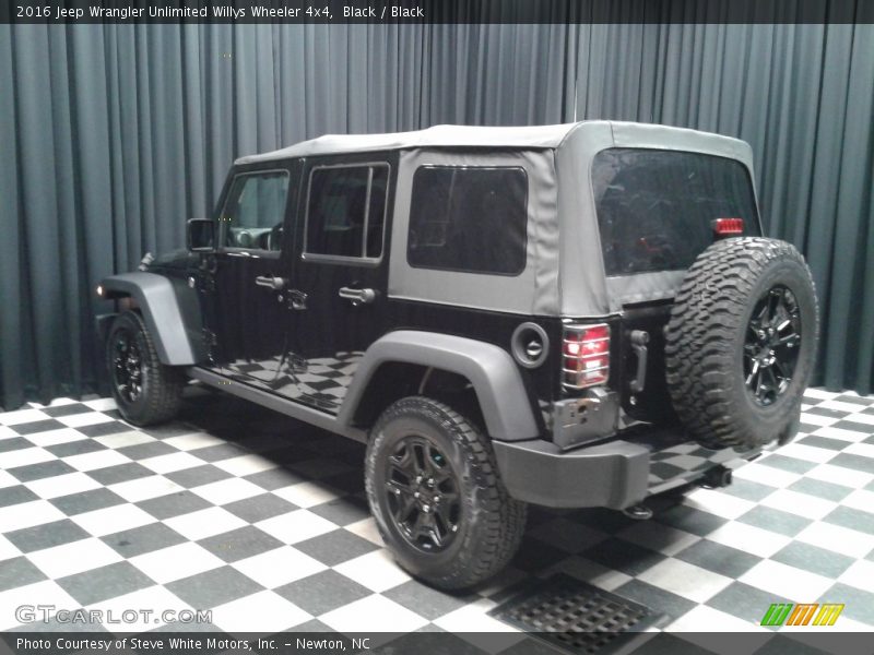 Black / Black 2016 Jeep Wrangler Unlimited Willys Wheeler 4x4