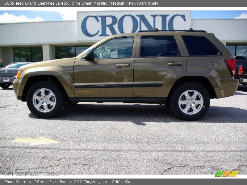 Olive Green Metallic / Medium Khaki/Dark Khaki 2009 Jeep Grand Cherokee Laredo