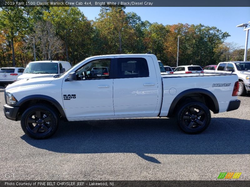 Bright White / Black/Diesel Gray 2019 Ram 1500 Classic Warlock Crew Cab 4x4