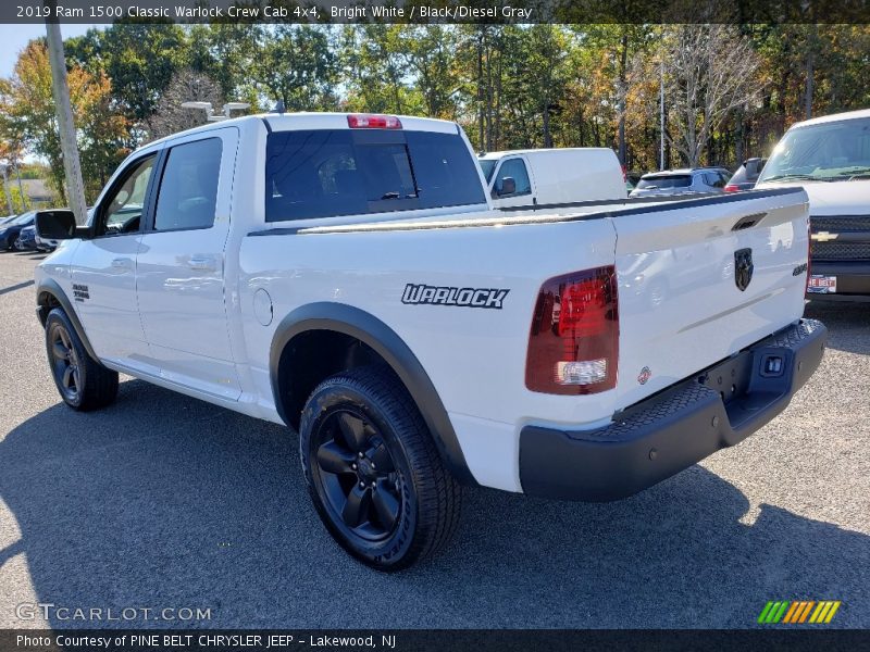 Bright White / Black/Diesel Gray 2019 Ram 1500 Classic Warlock Crew Cab 4x4