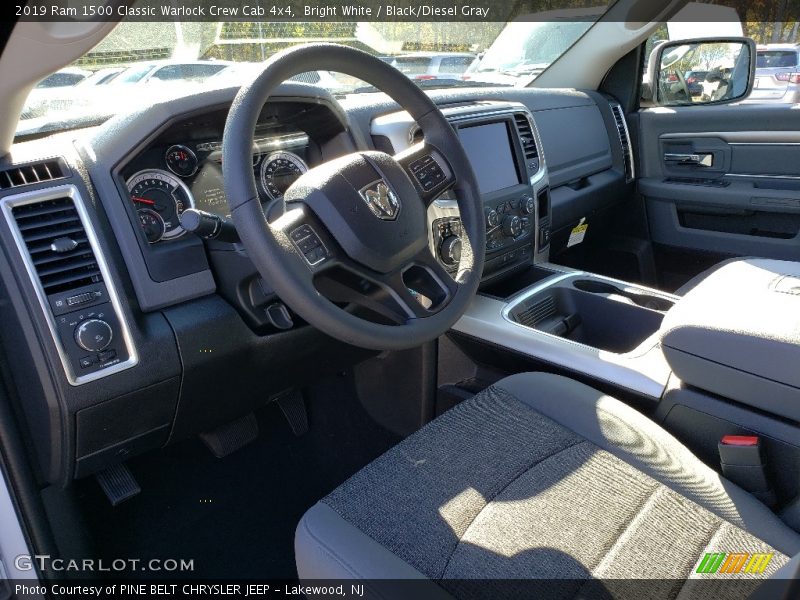 Bright White / Black/Diesel Gray 2019 Ram 1500 Classic Warlock Crew Cab 4x4