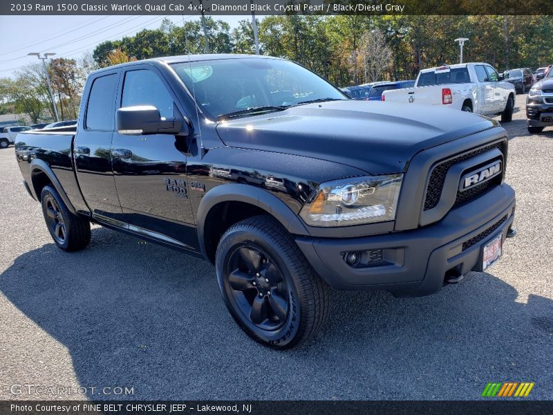 Diamond Black Crystal Pearl / Black/Diesel Gray 2019 Ram 1500 Classic Warlock Quad Cab 4x4