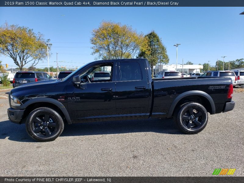 Diamond Black Crystal Pearl / Black/Diesel Gray 2019 Ram 1500 Classic Warlock Quad Cab 4x4