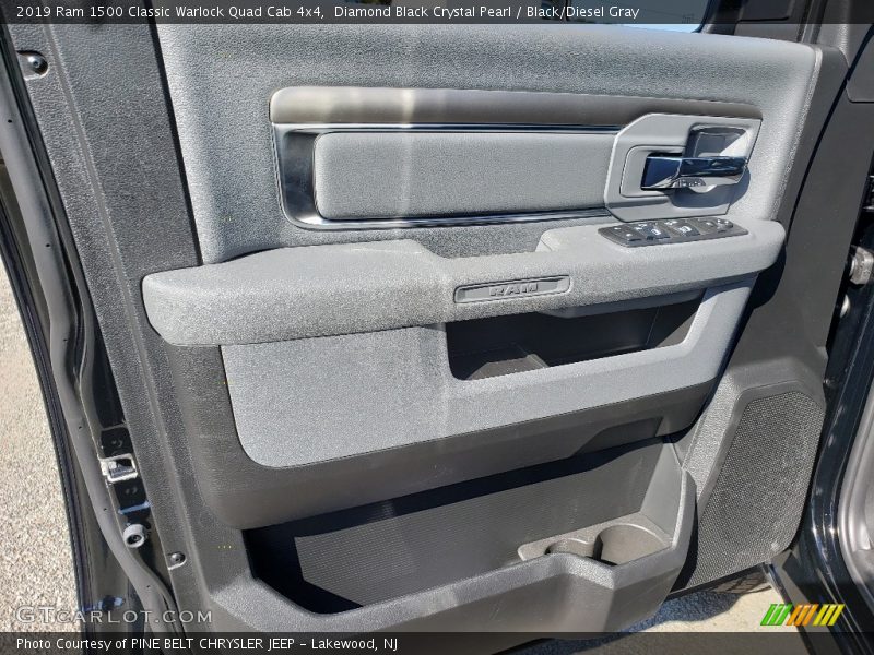 Diamond Black Crystal Pearl / Black/Diesel Gray 2019 Ram 1500 Classic Warlock Quad Cab 4x4