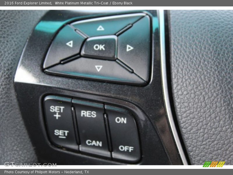 White Platinum Metallic Tri-Coat / Ebony Black 2016 Ford Explorer Limited