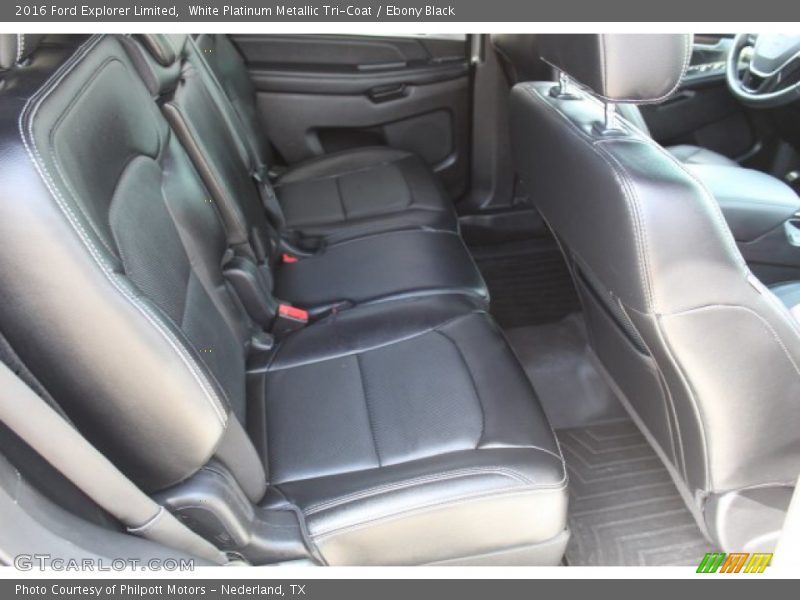 White Platinum Metallic Tri-Coat / Ebony Black 2016 Ford Explorer Limited