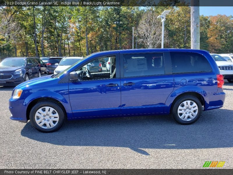 Indigo Blue / Black/Light Graystone 2019 Dodge Grand Caravan SE
