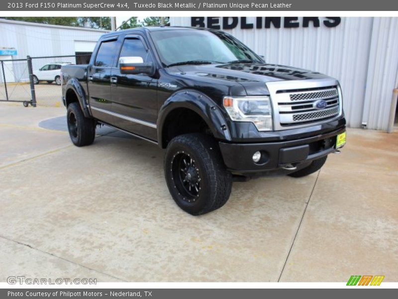 Tuxedo Black Metallic / Platinum Unique Pecan Leather 2013 Ford F150 Platinum SuperCrew 4x4