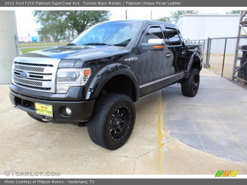 Tuxedo Black Metallic / Platinum Unique Pecan Leather 2013 Ford F150 Platinum SuperCrew 4x4