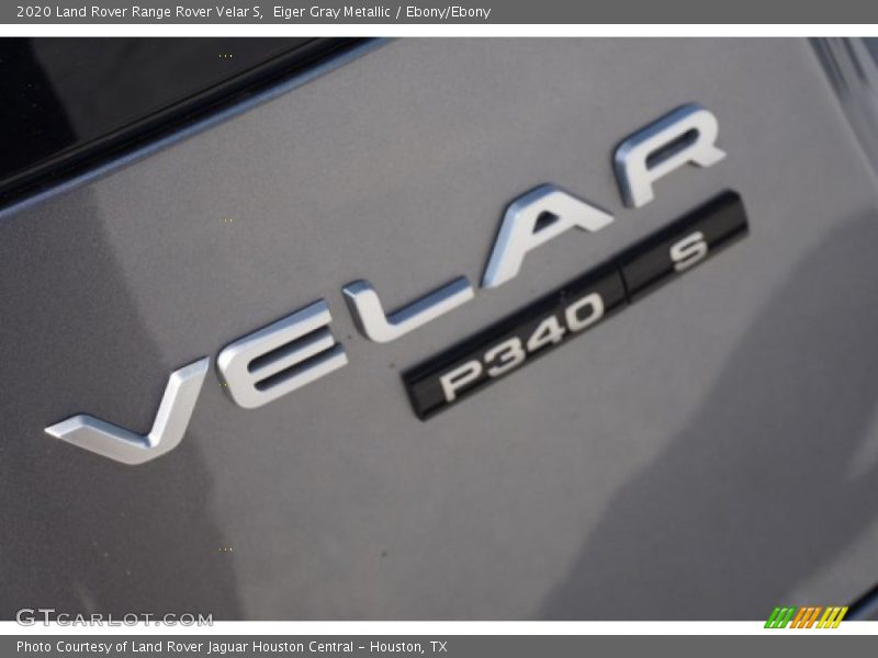 Eiger Gray Metallic / Ebony/Ebony 2020 Land Rover Range Rover Velar S