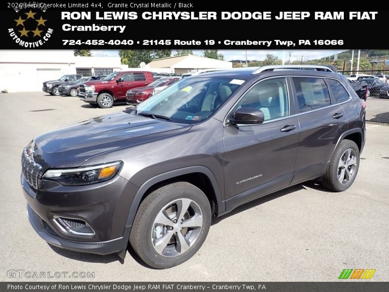 Granite Crystal Metallic / Black 2020 Jeep Cherokee Limited 4x4