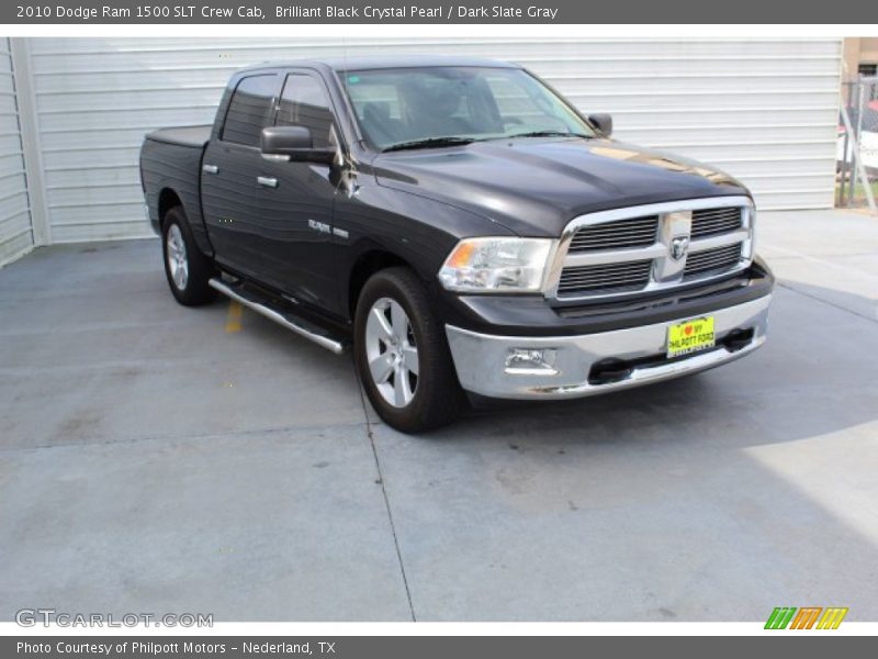Brilliant Black Crystal Pearl / Dark Slate Gray 2010 Dodge Ram 1500 SLT Crew Cab