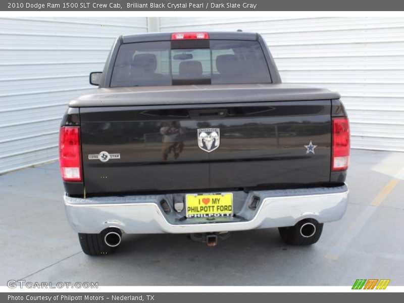 Brilliant Black Crystal Pearl / Dark Slate Gray 2010 Dodge Ram 1500 SLT Crew Cab