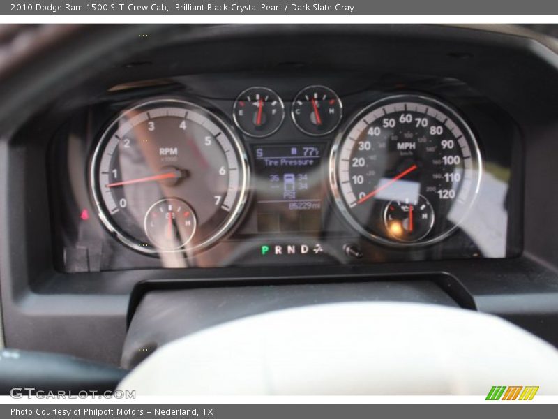Brilliant Black Crystal Pearl / Dark Slate Gray 2010 Dodge Ram 1500 SLT Crew Cab