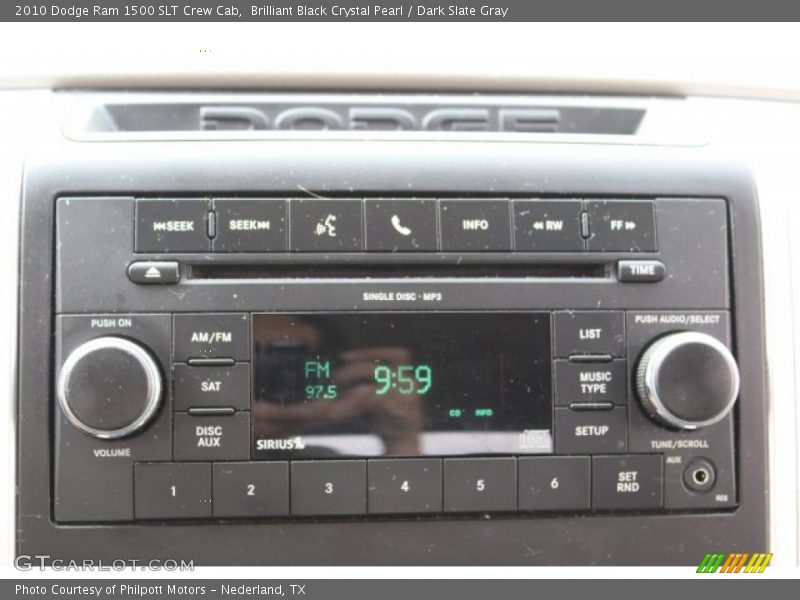 Brilliant Black Crystal Pearl / Dark Slate Gray 2010 Dodge Ram 1500 SLT Crew Cab