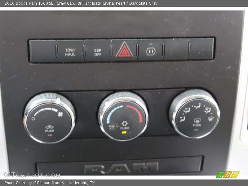 Brilliant Black Crystal Pearl / Dark Slate Gray 2010 Dodge Ram 1500 SLT Crew Cab