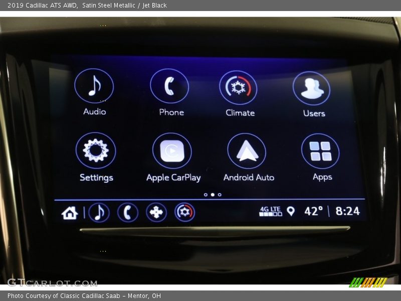 Satin Steel Metallic / Jet Black 2019 Cadillac ATS AWD