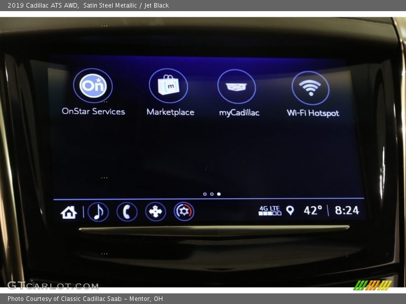 Satin Steel Metallic / Jet Black 2019 Cadillac ATS AWD