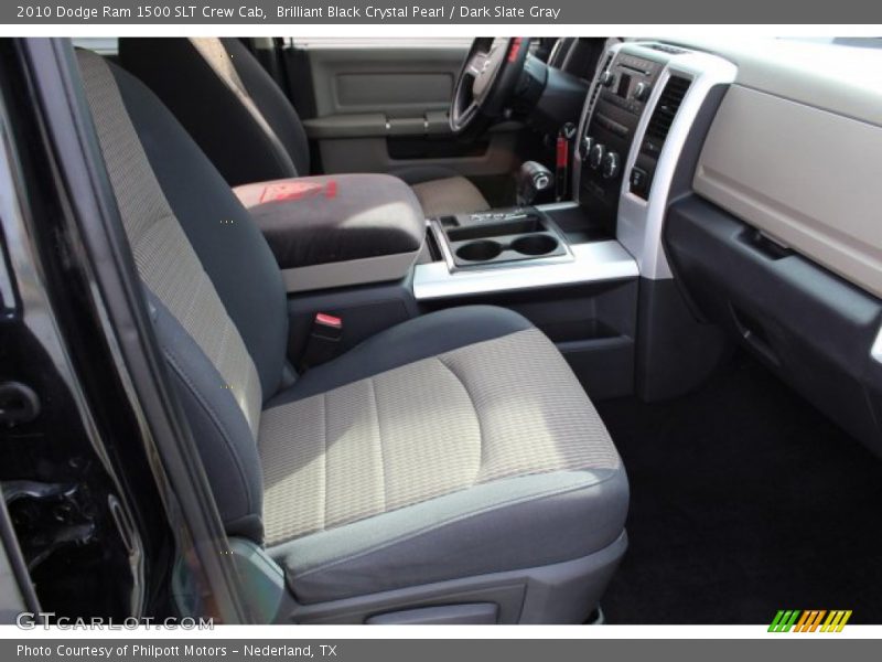 Brilliant Black Crystal Pearl / Dark Slate Gray 2010 Dodge Ram 1500 SLT Crew Cab