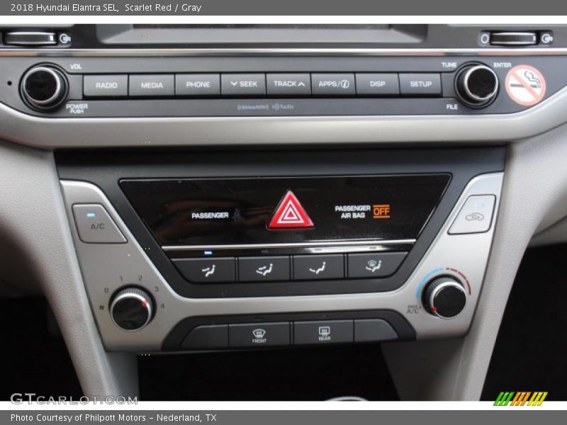 Scarlet Red / Gray 2018 Hyundai Elantra SEL