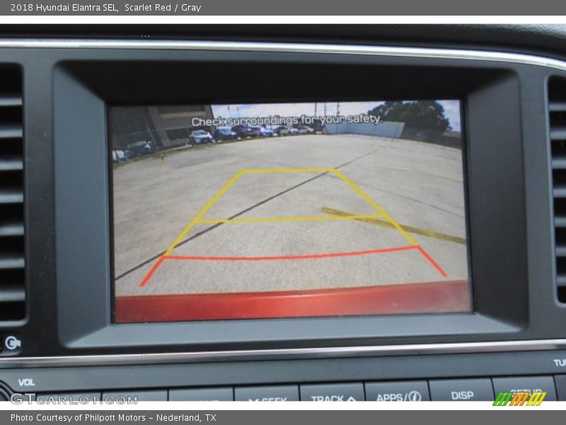 Scarlet Red / Gray 2018 Hyundai Elantra SEL