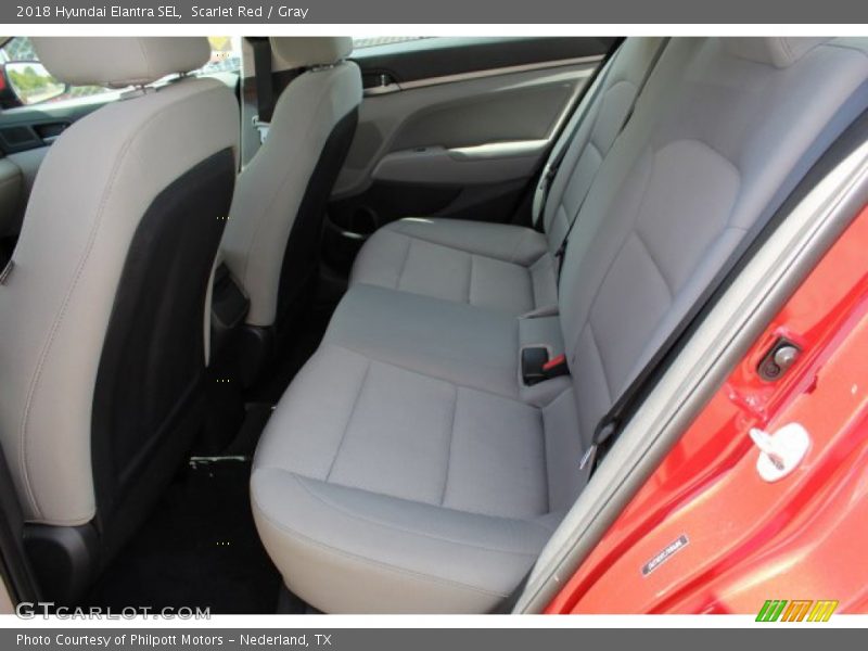 Scarlet Red / Gray 2018 Hyundai Elantra SEL