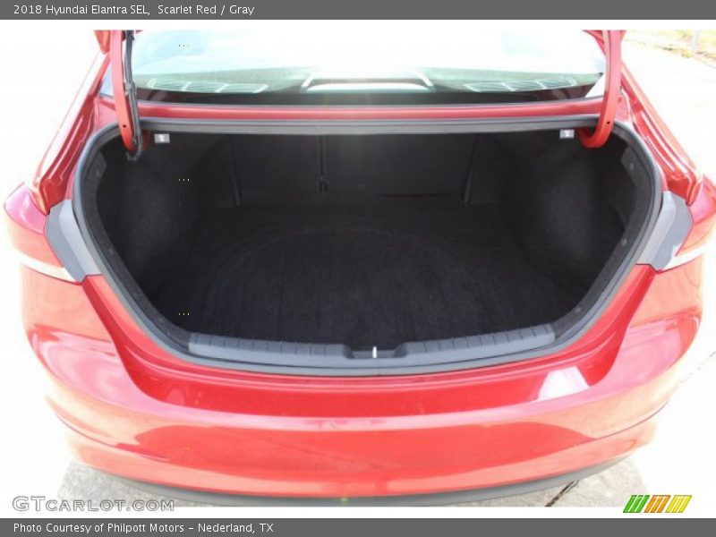 Scarlet Red / Gray 2018 Hyundai Elantra SEL
