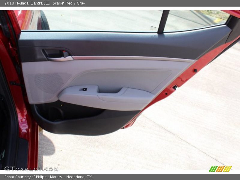 Scarlet Red / Gray 2018 Hyundai Elantra SEL
