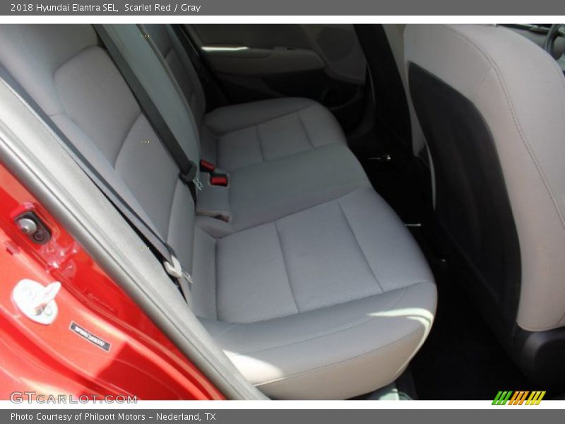 Scarlet Red / Gray 2018 Hyundai Elantra SEL