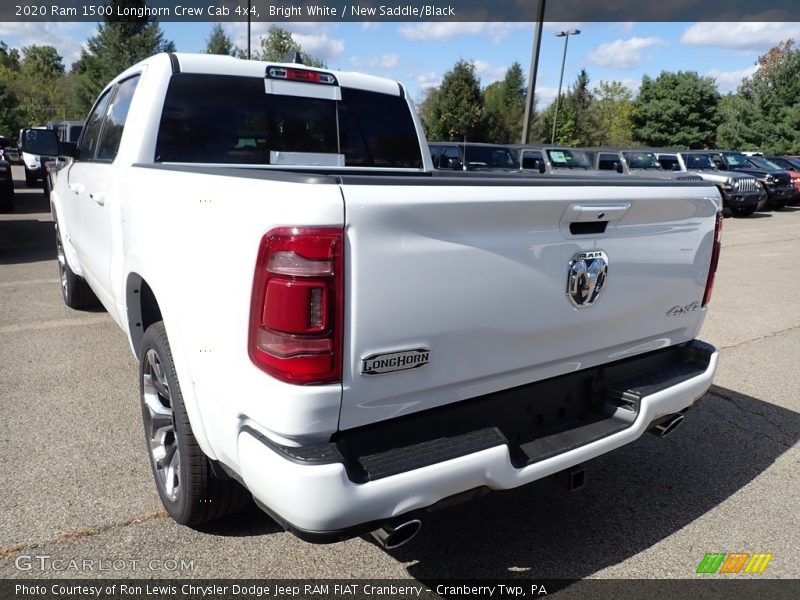 Bright White / New Saddle/Black 2020 Ram 1500 Longhorn Crew Cab 4x4